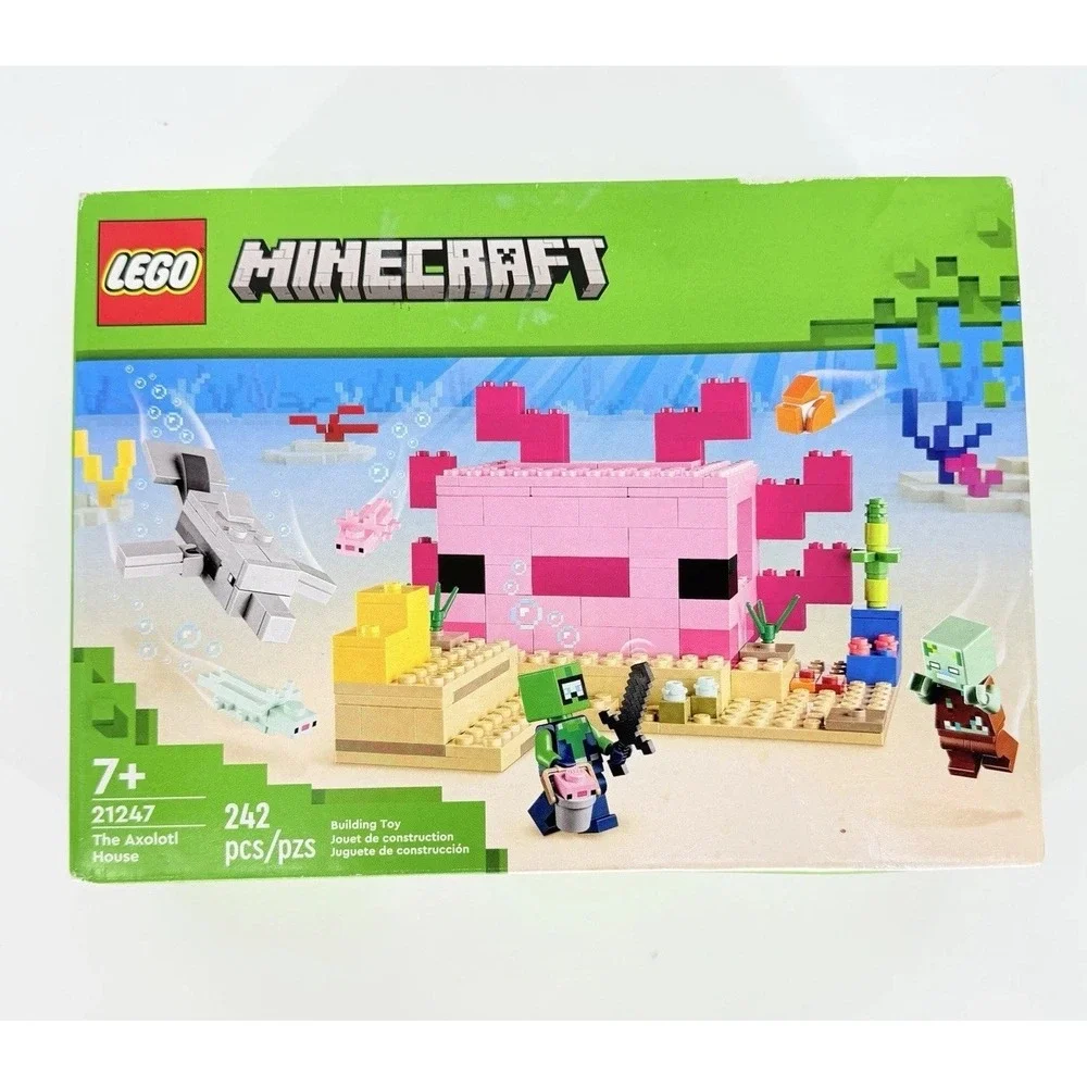 LEGO Minecraft The Axolotl House 21247 Retired New Sealed Damaged Box 242 Pcs